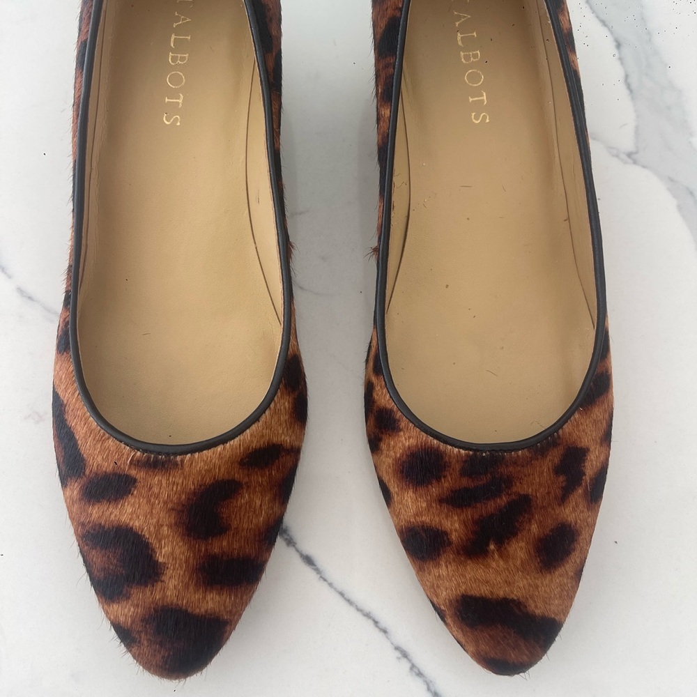 Talbots Leopard Flats Classic Animal Print Shoes Like New
